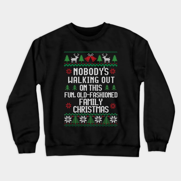 Nobody's walking out on this fun, old-fashioned family christmas Crewneck Sweatshirt by BodinStreet